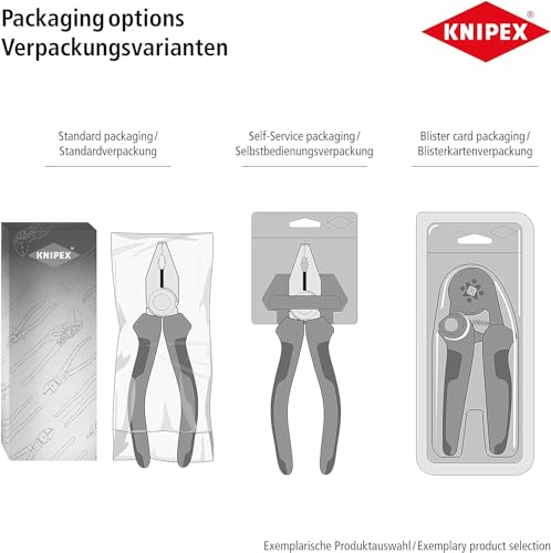 KNIPEX PreciForce 97 52 34 SB Blister Crimping Tool with Multi-Component Handles 220 mm