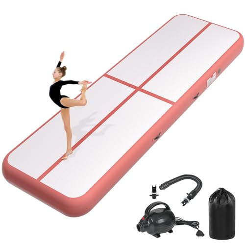 KIKILIVE Inflatable Gymnastics Mat Coral Pink
