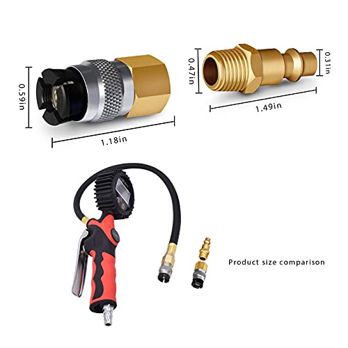 JINKEY Tire Air Chucks, 2022 New Upgrade Air Chuck Lock on, 1/4 Inch