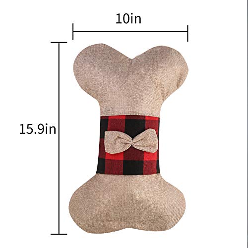 Yostyle Pet Dog Christmas Stockings Set of 3,Buffalo Plaid 18\