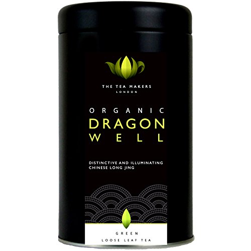 The Tea Makers of London Organic Dragon Well Longjing (Lung Ching) Green Tea 100 g Caddy