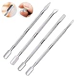 DZT1968 4 PC/set Double Ended Nail Pusher Romover Cuticle Manicure Pedicure Nail Cleaner 12.5cm