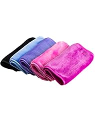 Nugilla Makeup Remover Cloth 5 Pack -,Reusable Microfiber Cleansing Towelï¼ŒSuitable for All Skin Typesï¼ŒMove Makeup Instantly with Just Waterï¼ŒMultiple Colours