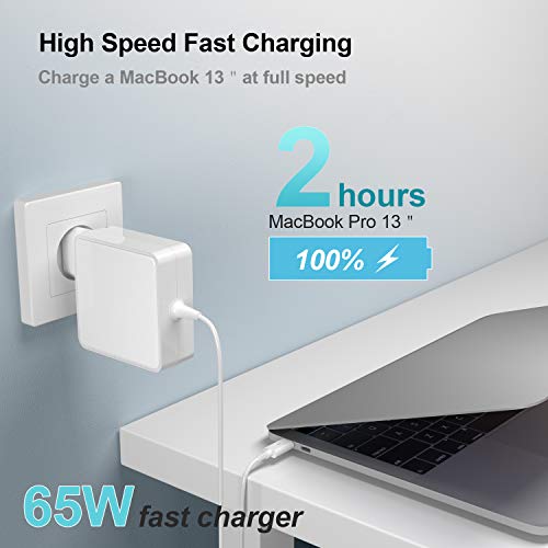 Cargador-USB-C-Adaptador-Corriente-USB-C-65W-Cargador-Compatible-con-Mac-Book-ProAir-i-Pad-Pro-i-Phone-1111-ProPro-Max-HUAWEI-HP-ASUS-Mayoria-de-Los-Dispositivos-Tipo-C-Cable-USB-C-60ft