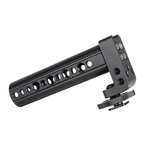 NICEYRIG Hot Shoe Top Cheese Handle Grip Mount for DSLR Camera Applicable for Panasonic GH5 GH4 Compatible with Sony A6400 A6500 A7Riii A7iii A7Sii - 086