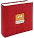 Golden State Art, Memo Photo Album Hold 4x6 Pictures - Design Book DIY Gift, Use for Family, Wedding, Memories, Collection (Red, 200 Pockets, 2 Photos Per Page, Suede)