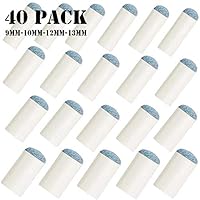 Ehope 40 PCS Replacement Slip-On Cue Tips Assorted Slip On Pool Cue Tips Billiard Cue Tips,4 Sizes (9mm,10mm,12mm,13mm)