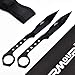 WITHARMOUR Garfish 9” 2pcs Set Full Tang Karambit Combat Throwing Knives Tactical Knife with 440 High Carbon Steel Fixed Bladed Steel Handle and Nylon Sheath for Fighting and Outdoor Training