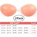 2 Pairs Womens Adhesive Bra Sticky Strapless Reusable Silicone Invisible Backless Push-up Bras with Nipple Cover (C-Cup)