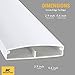 Set of Five 16-Inch Cord Covers - 80-Inch Total On-Wall Cable Management Kit for Wall-Mounted TV or Computer Cables by Simple Cord (White)