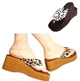 HP95(TM) Women's Shoes, Leopard Sandal,Platform Wedges, Girl's Flip Flops