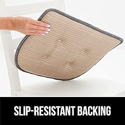 Gorilla Grip Tufted Memory Foam Chair Cushions, Set