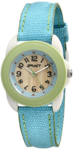Sprout Women's ST1001LGIVLB  Corn Resin and Blue Organic Cotton Strap Watch
