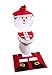 Imperial Home Christmas Toilet Seat Cover and Rug Set - Holiday Bathroom Decor - 3 Pc Bathroom Christmas Decorations Set (4 pc, Santa)