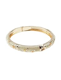 UJOY - Pulseras con bisagras de diseño indio esmaltado, con cierre de puño abierto, con caja de regalo para mujer 55A111