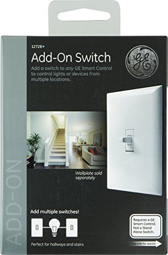 GE Z-Wave Wireless Lighting Control Add-On Toggle Style Switch - White