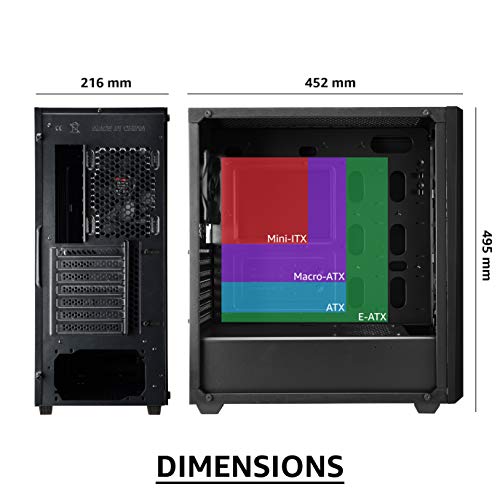 Enermax Makashi MK50 Addressable RGB E-ATX Full Tower Gaming ARGB PC Case with 500W 80+ Semi Modular Power Supply Bundle-1x120mm Fan Pre Installed-Water Cooling Ready; ECA-MK50-BB-ARGB w/PSU Bundle