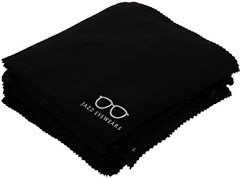 Affable Jazzeyewears Sandsilk Cotton and Microfibre Black Cleaning Cloth, 14X14cm (Black) - Pack of 20