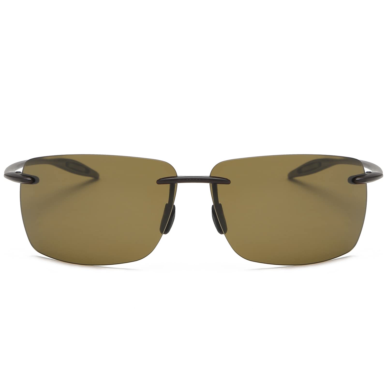 Polarized Sports Sunglasses for Men and Women Driving Cycling Running Fishing Golf 100% UV Protection Rimless Sun Glasses Fashion Unisex Shades Retro Eyeglasses Anti Glare Classic Mirror Lens Eyewear