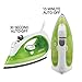 Sunbeam Simple Press 1100 Watt Compact Anti-Drip Non-Stick Soleplate Iron with Timed Auto-Off System, White/Green, GCSBBV-395-000