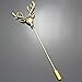 Q&Q Fashion Polish Gold Men Hunting Buck Deer Stag Lapel Stick Stock Pin Tie Hat Scarf Brooch Badge,3.1