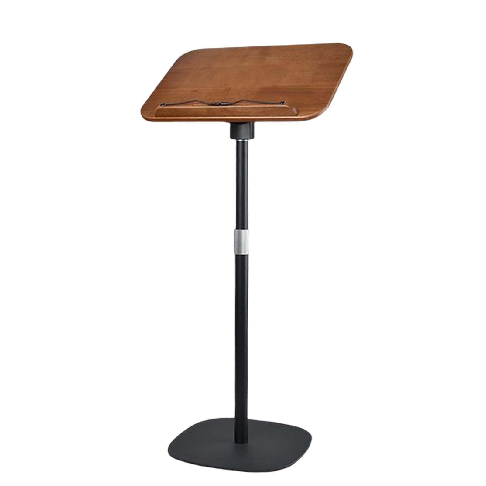 Folpus Wooden Book Stand with Page Paper Clips Adjustable Height and Angle Metal Support Book Holder Tray Bookstand for Home Office Sheet Music, Standard