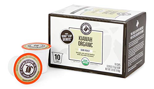 Charleston Coffee Roasters | Specialty Organic, Single Serve Cups | Hand Picked, Premium Slow Roast Beans | Kiawah (60 count)