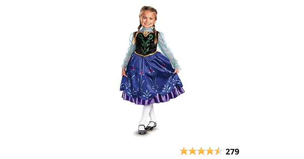 Frozen Anna Deluxe Girl's Costume, 7 