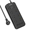 Surge Protector Power Strip, TESSAN 8 Outlets and 3 USB Ports 5Ft Long Extension Cord Flat Plug, 1875W/15A, 1700 Joules…