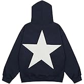Aelfric Eden Star Hoodies Y2k Oversized Graphic Hoodies Aesthetic 90s Crewneck Sweatshirt Long Sleeve Pullover Tops