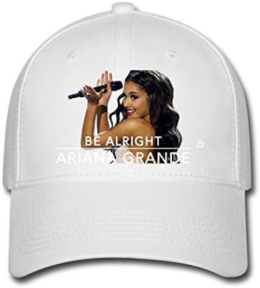 Unisex Ariana grande Poster Adjustable Baseball Caps White