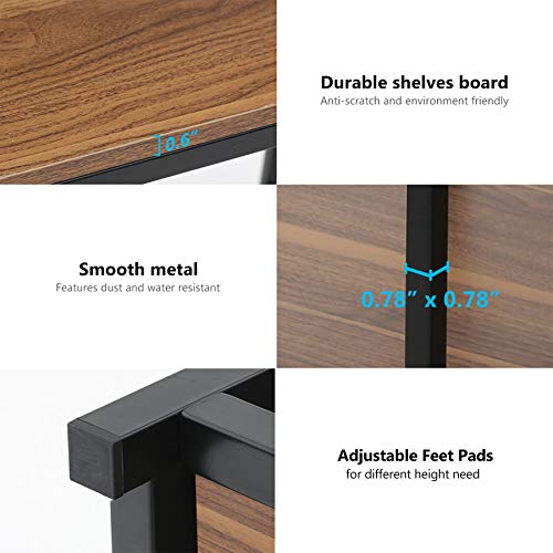 Tribesigns 59 Inches Computer Desk with 5 Storage Shelves and One Drawer, Rustic and Industrial