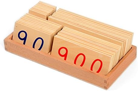 Baby Toy Wood Number Cards 1-9000 Montessori Math Preschool Early Childhood Education Kids