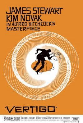 Alfred Hitchcock Vertigo James Stewart Classic Huge Vintage PAPER Movie Poster Measures 40 x 27 Inches (100 x 70 cm) approx