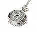 CaseCarnival Tree of Life Ornate Silver Pocket Watch Necklace Chain Pendant - Giving Tree Pocketwatch Charm