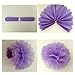 Purple Bridal Shower Decorations Set- Bride To Be Banner White Lavender Purple Big Size Tissue Paper Flower Pom Poms Latex Balloons for Lavender Purple Wedding Party Decor/Bachelorette Party