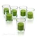 Light In The Dark Lime Green Votive Candles - Box of 12 Unscented Candles - 10 Hour Burn Time - Candles for Weddings, Parties, Spas and Decorations