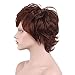BLONDE UNICORN Short Hair Wigs for Women with Bangs Natural Human Hair Wig (Auburn)
