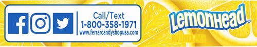 LEMONHEAD HARD LEMON CANDY, 0.8 OUNCE BOXES (PACK OF 24)