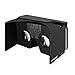 Skque Google Cardboard 2016 Version 2 kit,3D VR Google Carboard Kit 2 Virtual Reality for iPhone 6s/6 Plus/ 6/5s/5c/5 and Galaxy S4/S5/S6 Second-generation Compatible with Android and Apple, Black