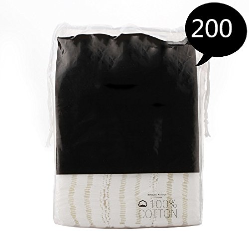 Vinmax 2 Packs Ultra Soft Non-woven Facial Cotton Pads Face Cleansing Pads Super Absorbent Cotton Makeup Remover Pads Organic Facial Cotton Squares for Face Wash Makeup Removal Total 400 Pcs