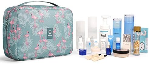 Large Hanging Travel Toiletry Bag Cosmetic Makeup Organizer for Women and Girls Waterproof (A-Flamingo Large) 7 Large Hanging Travel Toiletry Bag Cosmetic Makeup Organizer for Women and Girls Waterproof (A-Flamingo Large)