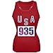 Team Bruce Jenner USA 935 Olympic Costume Red Juniors Soft Tank Top