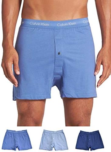 Calvin Klein カルバンクライン メンズ コットン トランクス ボクサーパンツ 送料無料激安祭 並行輸入品 ブルー ライトブルー Nu スカイブルー ブリーフ 3枚セット