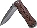 World's Best Dad Folding Stainless Steel Pocket Knife, (Wood Handle