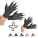 2 Pairs Arthritis Compression Gloves for Arthritis Pain Relief, Rheumatoid, Osteoarthritis and Carpal Tunnel for Men and Women, Fingerless for Typing (Black, X-Large)