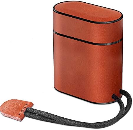 Compatible AirPods Leather Case, MICOK Genuine Leather Shockproof Case, Protective Portable Cover Skins for Airpods 1 & AirPods 2