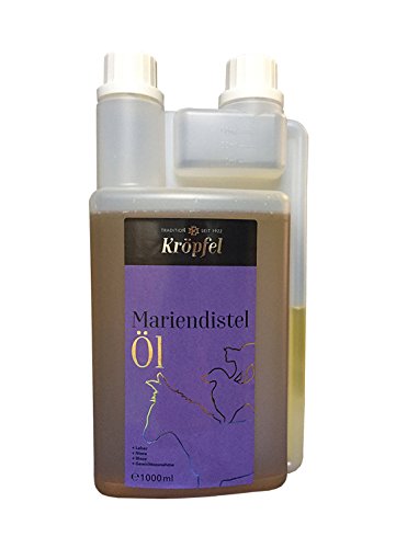 Kröpfel Mariendistel für Tiere, kaltgepresst, 100% rein, Dosierflasche, 1000ml, A Qualität, aus Österreich