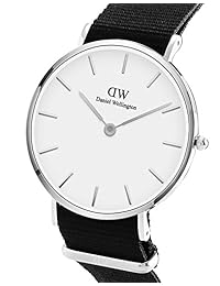 Daniel Wellington 'Classic Petite' reloj Casual de cuarzo, Acero inoxidable y nailon, color: negro (modelo: dw00100252)