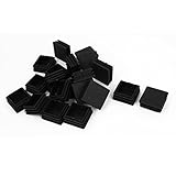 20pcs Black Plastic Square Blanking End Caps Tube Inserts 38mm x 38mm